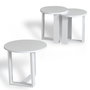 Hanah Home Mira - Mesa Nido Blanca (3 piezas)